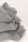 Детские носки ультракороткие Кэт Серые / 3 пары